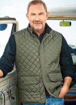 John Dutton Green Quilted Vest